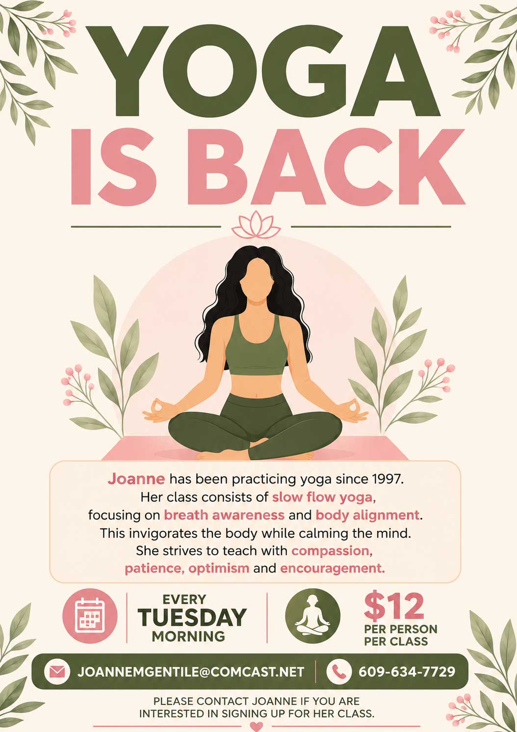 yoga flyer