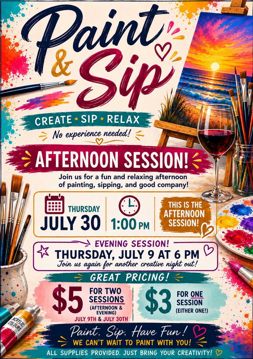 paint and sip