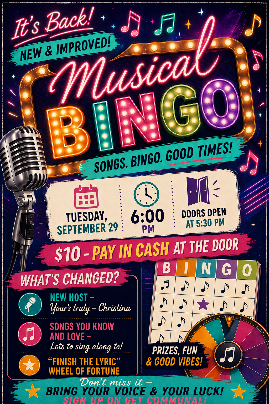 Musical Bingo- 9-29